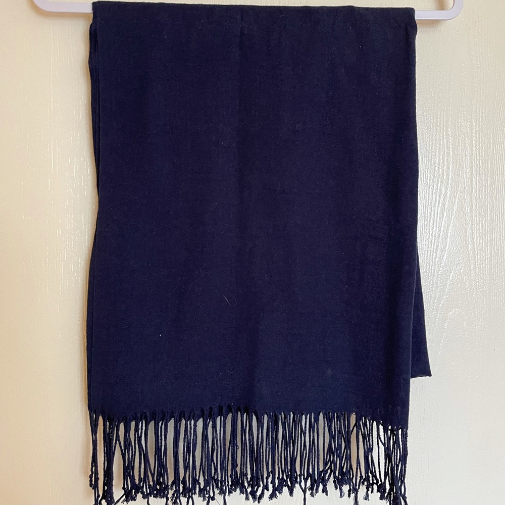 Navy blue pashmina scarf